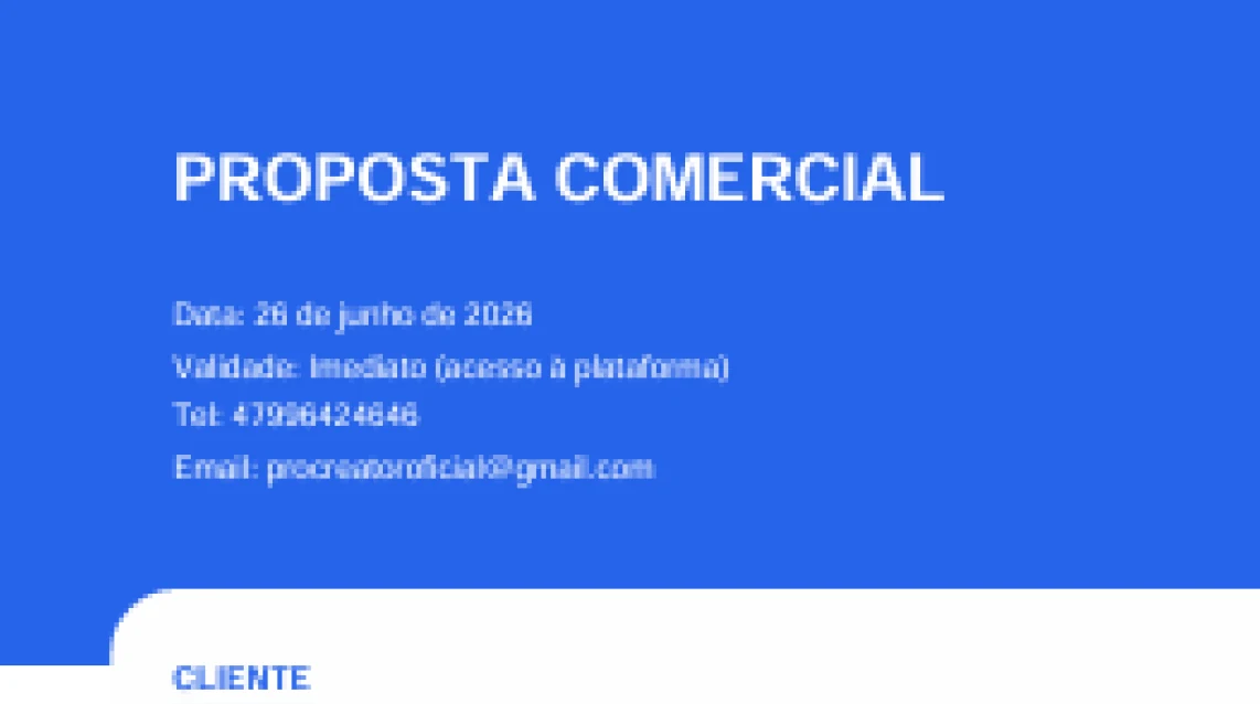 Proposta comercial em PDF